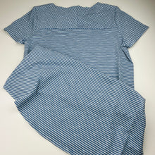 Load image into Gallery viewer, Womens Blue Illusion, chambray striped organic cotton t-shirt dress, armpit to armpit: 51cm, NEW, size L, L: 96cm