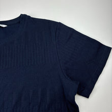 Load image into Gallery viewer, Mens yd., navy knit short sleeve top, armpit to armpit: 53cm, EUC, size L,  