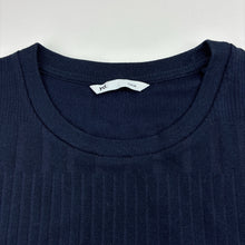 Load image into Gallery viewer, Mens yd., navy knit short sleeve top, armpit to armpit: 53cm, EUC, size L,  