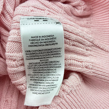 Load image into Gallery viewer, Girls Polo Ralph Lauren, pink cotton cable knit cardigan, marks left sleeve &amp; cuffs, FUC, size 12-14,  