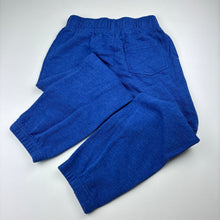Load image into Gallery viewer, Unisex Favourites, blue marle fleece lined track pants, Inside leg: 51cm, EUC, size 6,  