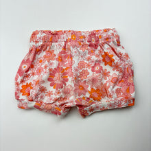 Load image into Gallery viewer, Girls Baby Berry, floral cotton shorts, elasticated, FUC, size 0,  