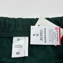 Load image into Gallery viewer, Unisex Target, bottle green fleece lined school track pants, Inside leg: 64cm, NEW, size 10,  