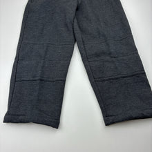 Load image into Gallery viewer, Boys Golden Leaf, dark grey fleece lined track pants, Inside leg: 43cm, NEW, size 6,  