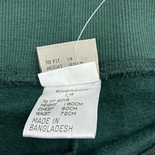Load image into Gallery viewer, Boys Emerson, bottle green fleece lined school track pants, Inside leg: 70cm, NEW, size 14,  