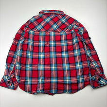 Load image into Gallery viewer, Boys Milkshake, checked cotton long sleeve shirt, no size, armpit to armpit: 34cm, shoulder to cuff: 39cm, GUC, size 5-6,  