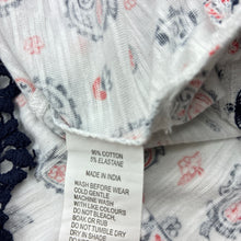 Load image into Gallery viewer, Girls Tilii, lightweight open-shoulder lace trim top, no size, armpit to armpit: 38cm, FUC, size 10-12,  