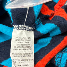 Load image into Gallery viewer, Boys United Colors of Benetton, striped cotton long sleeve polo top, no size, armpit to armpit: 38cm, shoudler to cuff: 48.5cm, GUC, size 9-10,  
