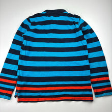Load image into Gallery viewer, Boys United Colors of Benetton, striped cotton long sleeve polo top, no size, armpit to armpit: 38cm, shoudler to cuff: 48.5cm, GUC, size 9-10,  