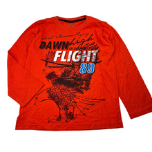 Load image into Gallery viewer, Boys DARE ME, orange cotton long sleeve tee / top, no size, armpit to armpit: 34cm, shoudler to cuff: 39cm, GUC, size 6,  