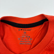 Load image into Gallery viewer, Boys DARE ME, orange cotton long sleeve tee / top, no size, armpit to armpit: 34cm, shoudler to cuff: 39cm, GUC, size 6,  