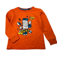 Load image into Gallery viewer, Boys GLOBAL REPUBLIC, orange long sleeve tee / top, no size, armpit to armpit: 29cm, shoulder to cuff: 35cm, GUC, size 4,  