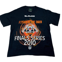 Load image into Gallery viewer, Boys NRL Authentics, Wests Tigers 2010 Finals Series cotton tee, Sz: S, armpit to armpit: 39cm, FUC, size 9-10,  