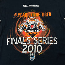 Load image into Gallery viewer, Boys NRL Authentics, Wests Tigers 2010 Finals Series cotton tee, Sz: S, armpit to armpit: 39cm, FUC, size 9-10,  