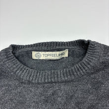 Load image into Gallery viewer, Boys TOPFEELING, grey knit sweater / jumper, no size, armpit to armpit: 30cm, shoulder to cuff: 40cm, GUC, size 5-6,  