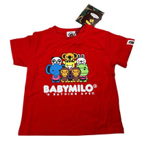 Load image into Gallery viewer, Unisex red, stretchy tee / top, armpit to armpit: 29cm, NEW, size 2,  