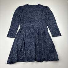 Load image into Gallery viewer, Girls Milkshake, stretchy knit dress, sequin unicorn, no size, armpit to armpit: 29cm, shoulder to cuff: 37cm, GUC, size 5, L: 54cm