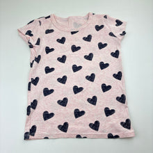 Load image into Gallery viewer, Girls pink, cotton pyjama top &amp; shorts, no size, armpit to armpit: 32cm, W: 26cm across unstretched, FUC, size 6-7,  