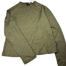 Load image into Gallery viewer, Unisex Bonds, khaki soft cotton long sleeve tee / top, NEW, size 16,  