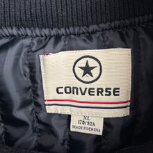 Load image into Gallery viewer, Womens CONVERSE, black bomber jacket / coat, Sz: XL, armpit to armpit: 51cm, shoulder to cuf: 65cm, GUC, size 10-12,  