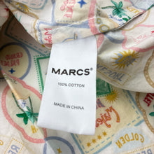 Load image into Gallery viewer, Womens MARCS, colourful lightweight cotton long sleeve shirt, armpit to armpit: 49cm, shoulder to cuff: 61cm, EUC, size 8,  