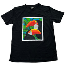 Load image into Gallery viewer, Unisex PB Clothing, black cotton tee / top, toucans, EUC, size 8,  
