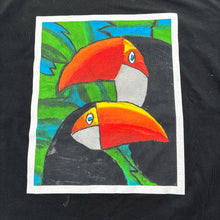 Load image into Gallery viewer, Unisex PB Clothing, black cotton tee / top, toucans, EUC, size 8,  