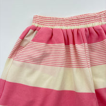 Load image into Gallery viewer, Girls striped, cotton blend shorts, elasticated, no size, W: 24.5cm across unstretched, EUC, size 7-8,  