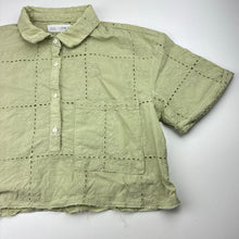 Load image into Gallery viewer, Girls Zara, embroidered cotton cropped shirt, GUC, size 11-12,  