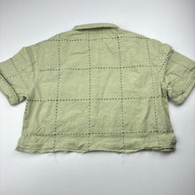 Load image into Gallery viewer, Girls Zara, embroidered cotton cropped shirt, GUC, size 11-12,  