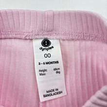 Load image into Gallery viewer, Girls Dymples, pink ribbed leggings / bottoms, EUC, size 00,  