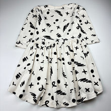 Load image into Gallery viewer, Girls Milk &amp; Masuki, organic cotton long sleeve dress, labels removed, EUC, size 4, L: 58cm