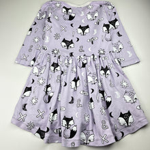 Load image into Gallery viewer, Girls Milk &amp; Masuki, purple organic cotton long sleeve dress, labels removed, armpit to armpit: 31cm, EUC, size 5, L: 55cm