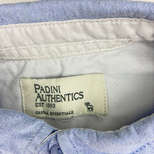 Load image into Gallery viewer, Boys PADINI AUTHENTICS, blue cotton long sleeve shirt, no size, armpit to armpit: 39cm, shoulder to cuff: 48cm, GUC, size 8-9,  