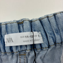 Load image into Gallery viewer, Girls Zara, blue denim shorts / skort, elasticated, FUC, size 11-12,  