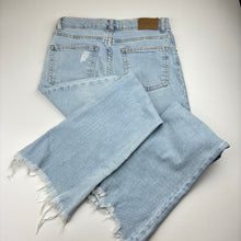 Load image into Gallery viewer, Girls Zara, distressed stretch denim jeans, adjustable, Inside leg: 65cm, FUC, size 11-12,  