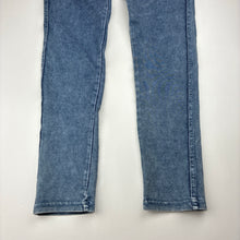 Load image into Gallery viewer, Girls Mango, stretch denim leggings / jeggings, elasticated, Inside leg: 70cm, FUC, size 16,  