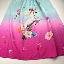 Load image into Gallery viewer, Girls Monsoon, colourful lightweight dress, unicorn, EUC, size 14-15, L: 83cm