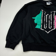 Load image into Gallery viewer, Girls WICKED, fleece lined cropped sleeve sweater / jumper, shoulder to cuff: 40cm, EUC, size 14,  
