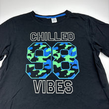 Load image into Gallery viewer, Boys black, cotton pyjama tee / top, GUC, size 14,  
