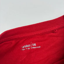 Load image into Gallery viewer, Boys Anko, red cotton tee / top, GUC, size 14,  