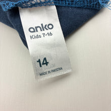 Load image into Gallery viewer, Boys Anko, blue &amp; grey tee / top, GUC, size 14,  