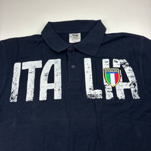 Load image into Gallery viewer, Mens JHK, navy cotton polo shirt top, armpit to armpit: 48cm, GUC, size XS,  