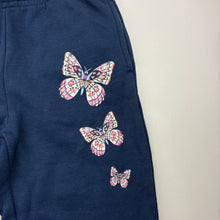 Load image into Gallery viewer, Girls Anko, navy fleece lined track pants, Inside leg: 63cm, GUC, size 12,  