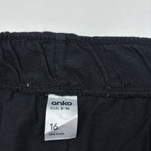 Load image into Gallery viewer, Unisex Anko, black cotton shorts, elasticated, EUC, size 16,  