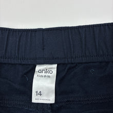 Load image into Gallery viewer, Boys Anko, navy casual pants, elasticated, Inside leg: 67cm, EUC, size 14,  