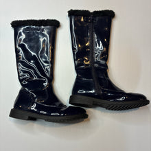 Load image into Gallery viewer, Shoes Lelli Kelly, fleece lined blue patent boots, EU 34, US 3, GUC, size 2,  