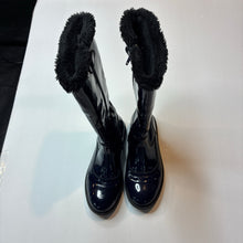 Load image into Gallery viewer, Shoes Lelli Kelly, fleece lined blue patent boots, EU 34, US 3, GUC, size 2,  