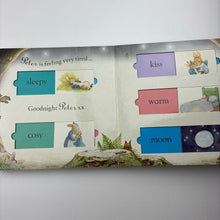 Load image into Gallery viewer, Books Peter Rabbit, First Words, Slide-and-See, Board Book, GUC,