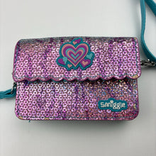 Load image into Gallery viewer, Toys Smiggle, purple sequin bag / purse, 13cm x 9cm, FUC,